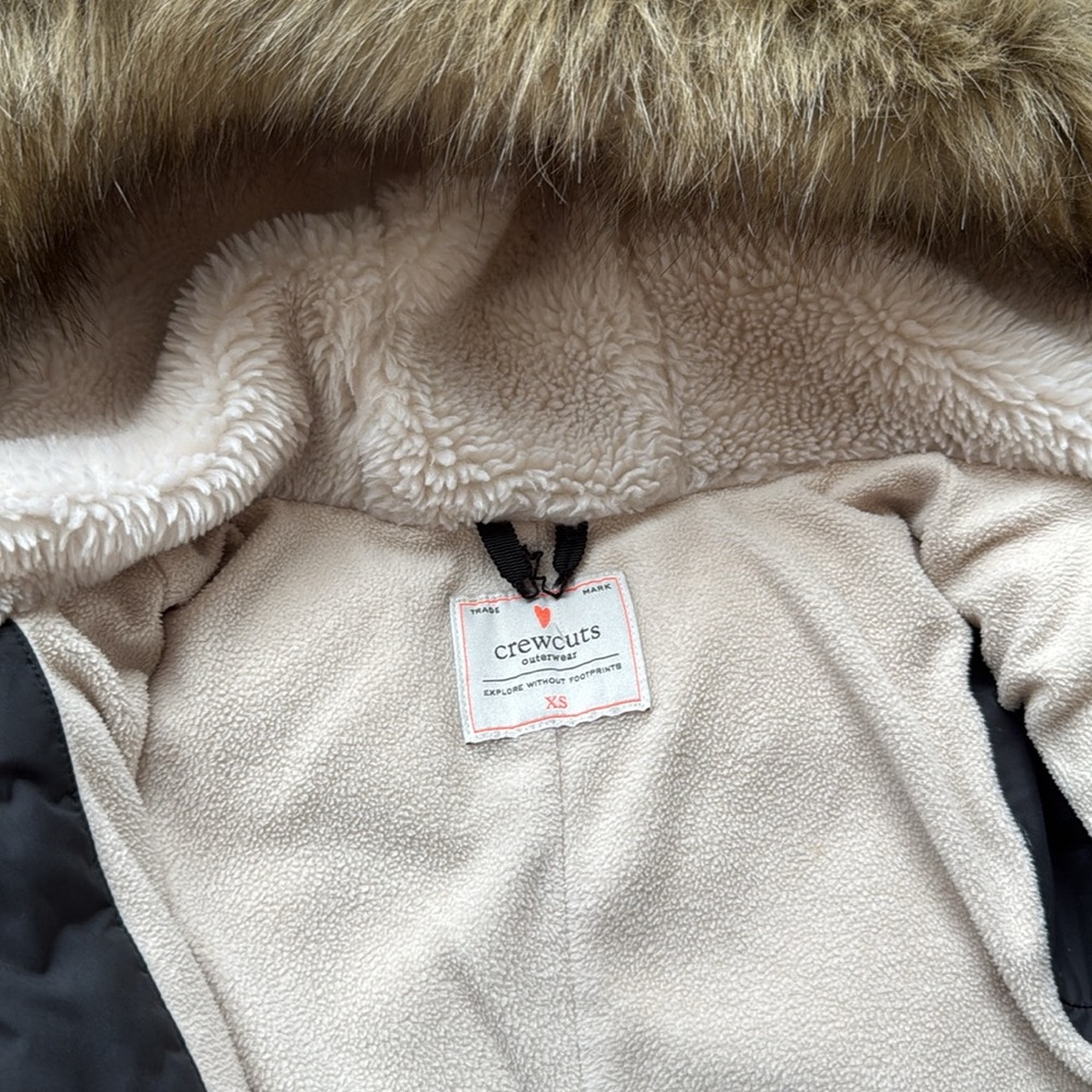 Crewcuts Black Parka girls size XS - Picture 3 of 6